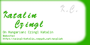 katalin czingl business card
